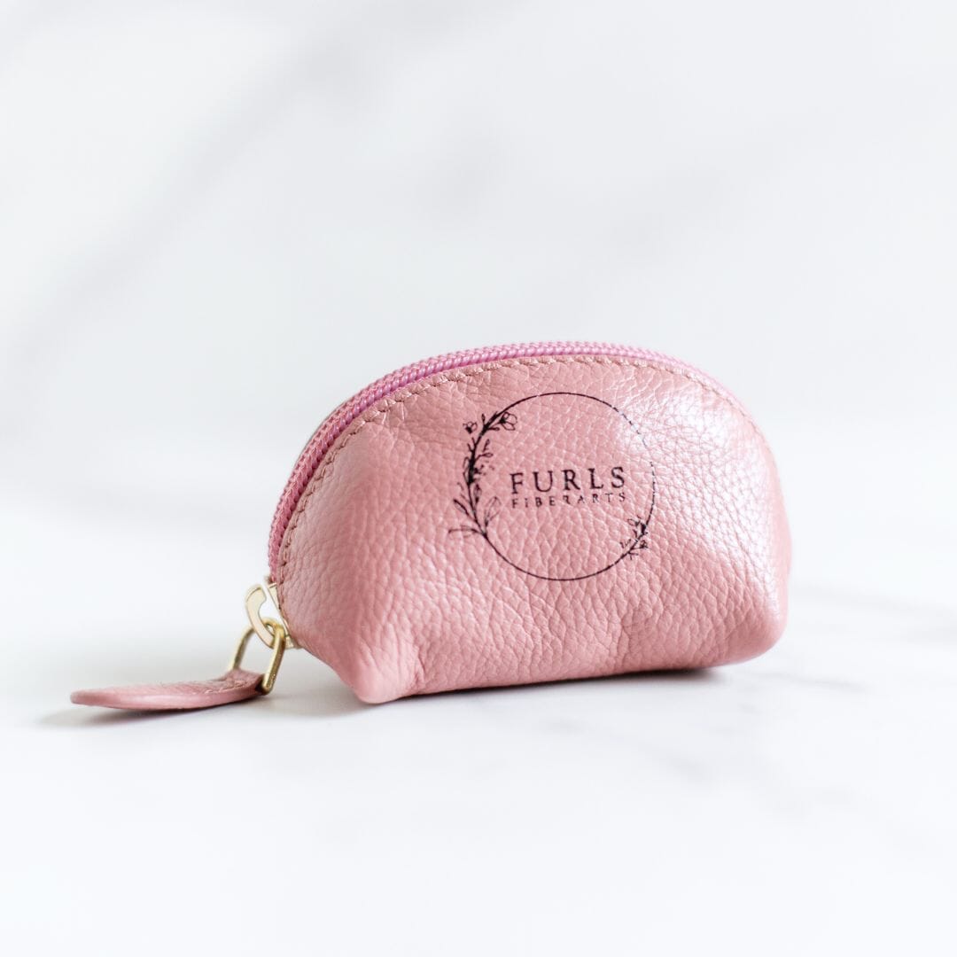 Clara Notions Pouch Leather Accessories FurlsCrochet Pink 